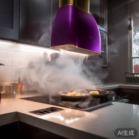 紫金花油烟机，静音高效，烹饪无