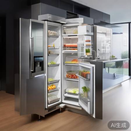 冰箱柜子一体，空间利用佳