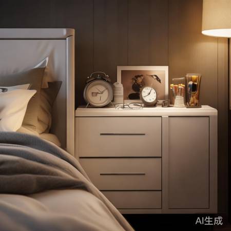 卧室床头柜，手机眼镜零食保险柜