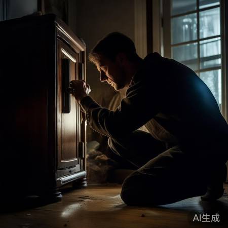 深夜潜入未遂，保险柜锁住窃贼梦