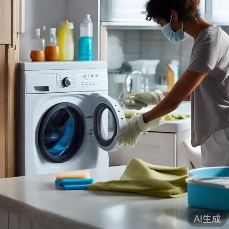 洗衣机+清洁剂+手套=洁净生活