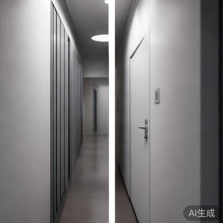 楼道中间防盗门，兼顾安全与通行
