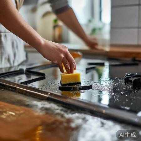 做饭后，及时清洁灶头