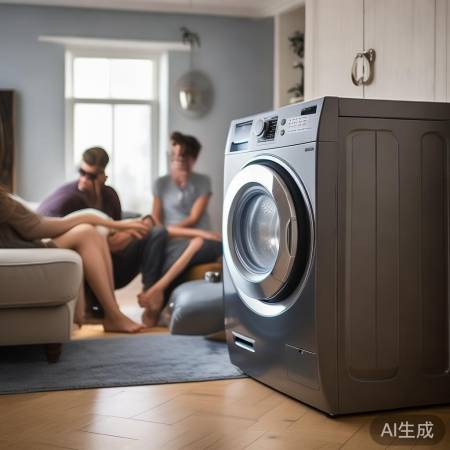 客厅角落洗衣机,实用又整洁