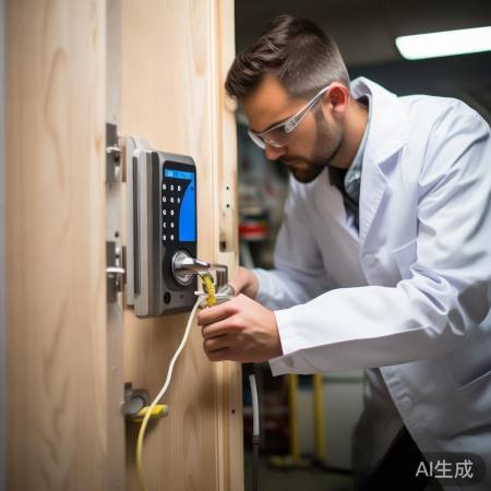 智能锁连接电源，注意正负极。