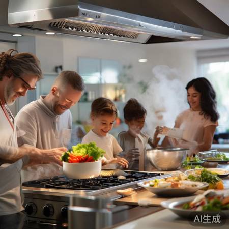 无烟厨房，空气清新，油烟机配件