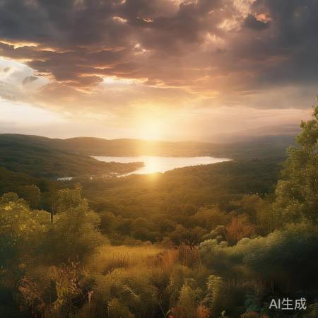 调暖色调，日落美景现