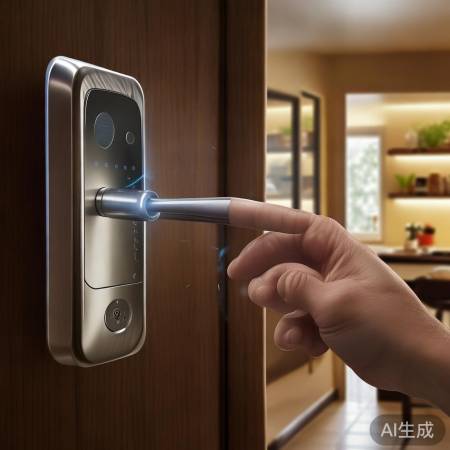 指纹锁成功提示，厨房忙碌也方便