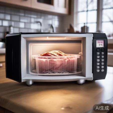 微波炉快速解冻冻肉