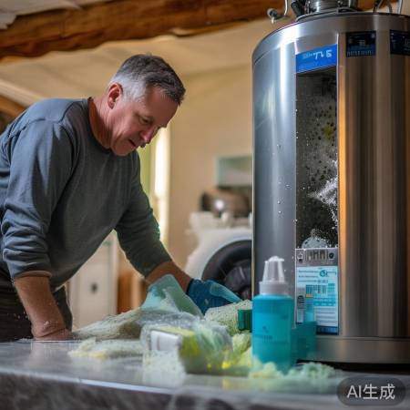 “热水器定期除垢，效率加倍”