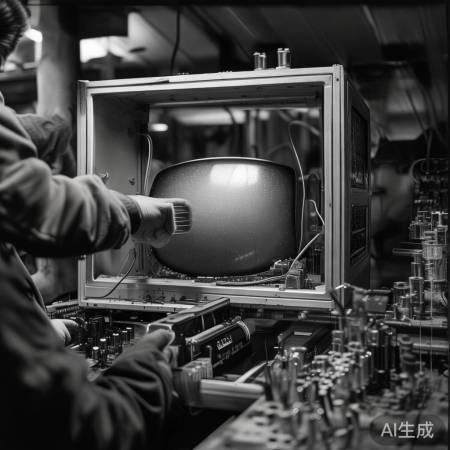 黑白电视机组装流程图