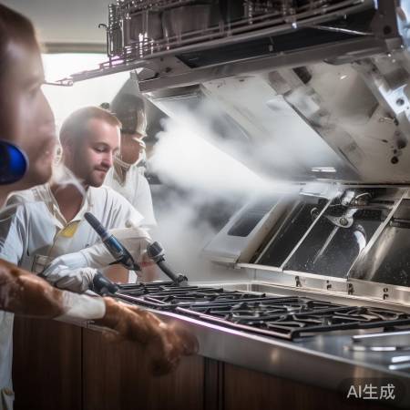 高温蒸汽除油除味，焕新厨房。