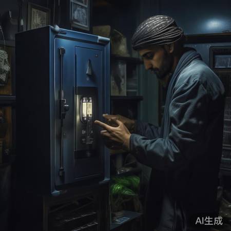 保险柜密码指纹保密，定期检查锁