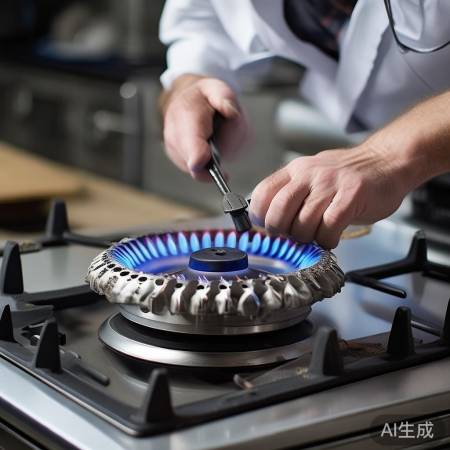 拆卸燃烧器，清洁污垢。