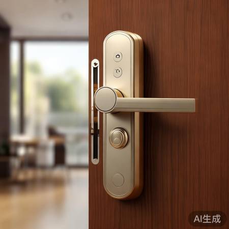 指纹锁颜值高，提升家居格调。