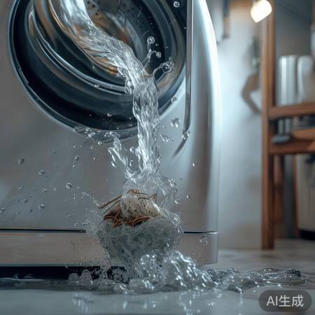 洗衣机洗涤时，水管堵塞水流不畅