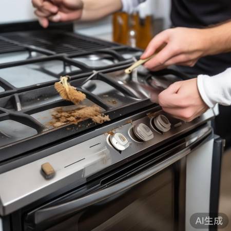 清理燃气灶进风口