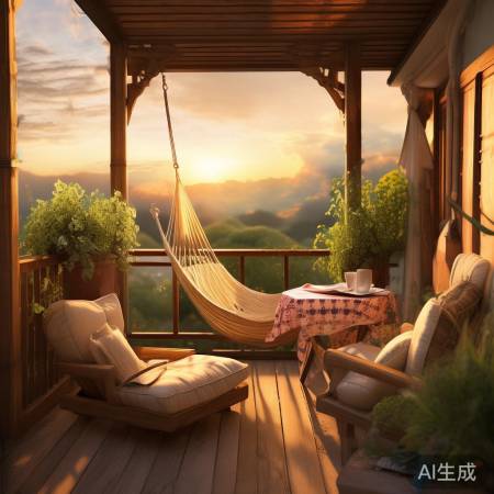 阳台休闲区，享受阳光与宁静