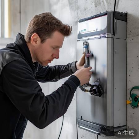 安装热水器，稳固支架，安全连接