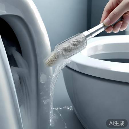 清洁马桶喷头，刷洗过滤网。