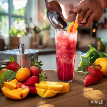 自制水果冰沙，夏日清凉神器。