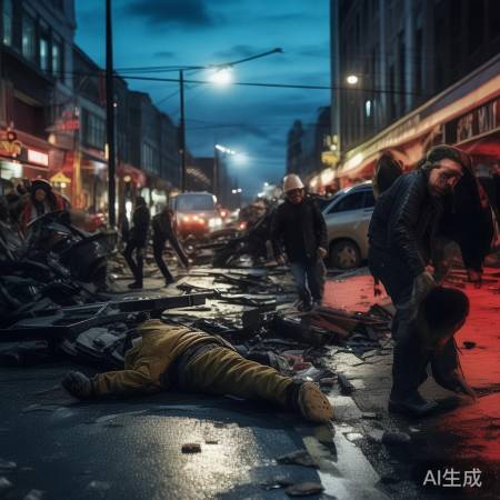 无辜行人瞬间悲剧