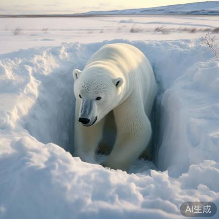 北极熊的“雪人冰箱”