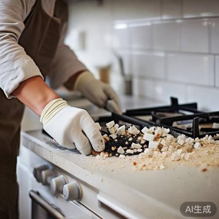 清理燃气灶碎片