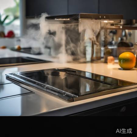 集成灶清洁方便，不沾油易擦净