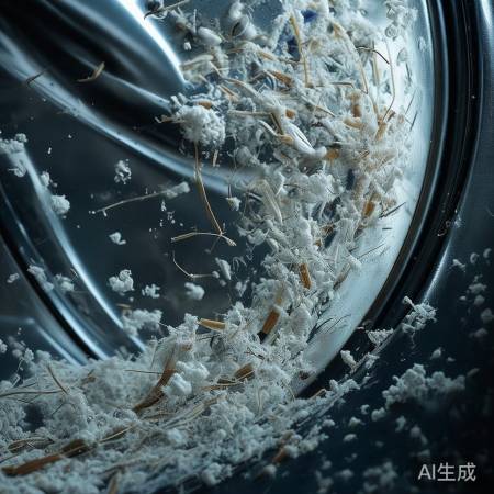 洗衣机内壁纤维积累