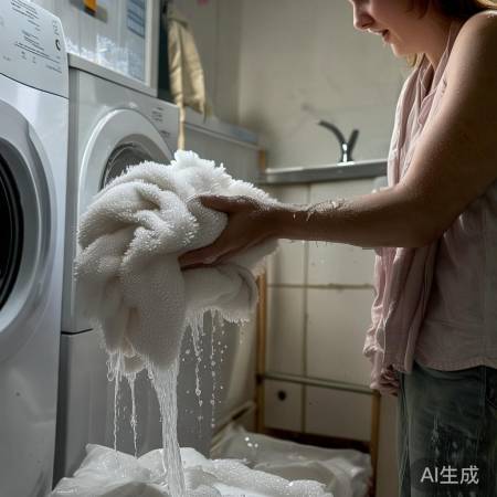 抖干毛毯减轻洗衣机负担