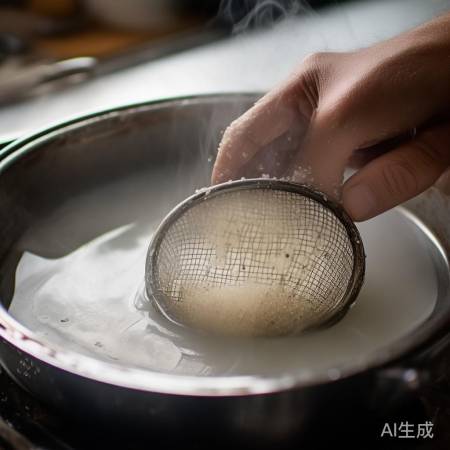 “热水洗洁精，油网除油垢。”