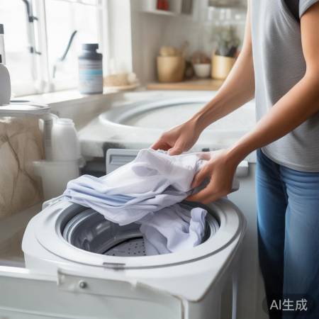 洗衣机清洗步骤：断电、轻取衣物