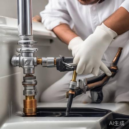 热水器水管连接,涂生料带防漏