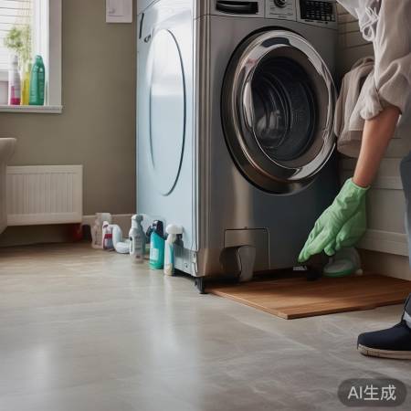 稳固洗衣机,铺木板调水平