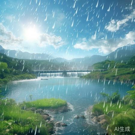 湖南水库水位上涨，大自然恩赐