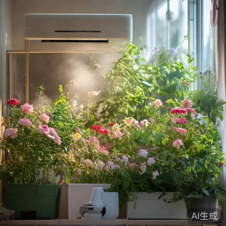 空调养花:调温加湿,通风。