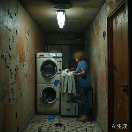 老小区洗衣机,衣物勿过多。