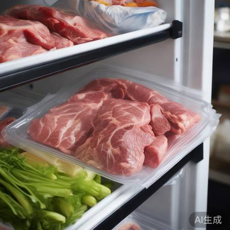 肉类冷冻保存期限：牛肉3月，猪