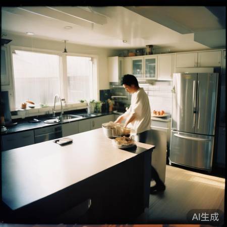 冰箱灶台相邻，烹饪效率高
