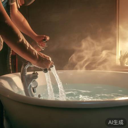 先开冷水,热水不烫。
