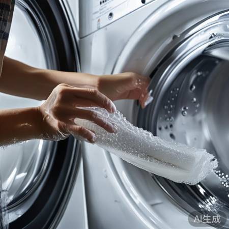 “洗衣机滤网，定期清洗保畅通”