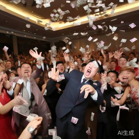 男子婚礼送20001元现金，场