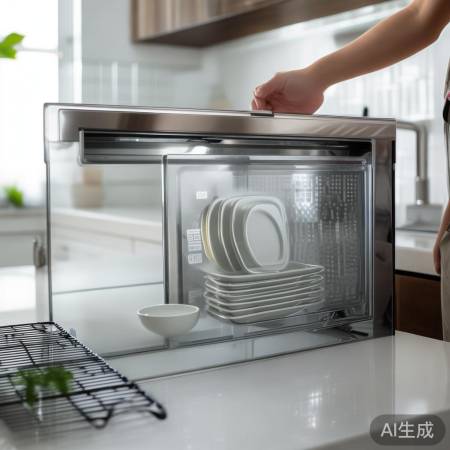 餐具洗净再消毒,定期清柜保效