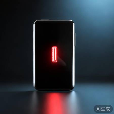 锁屏红灯闪烁，充电或检查。