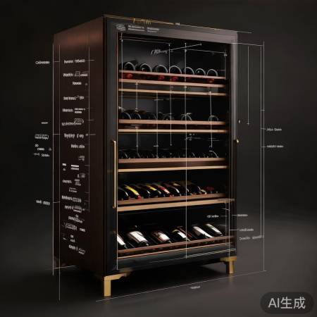 XX品牌酒柜尺寸表,红酒适配尺