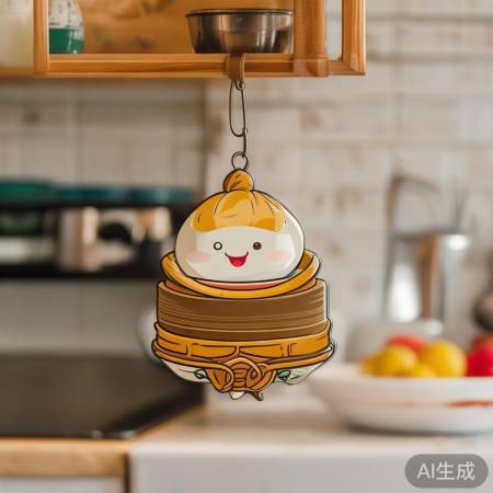 “香港小笼包冰箱贴,美食装饰新