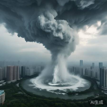深圳首现天空水龙卷