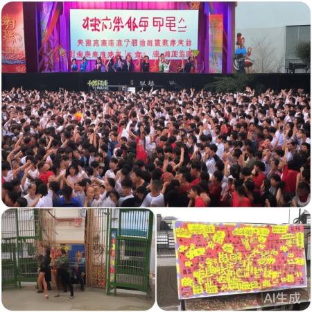 河北高考加油,五花八门应援