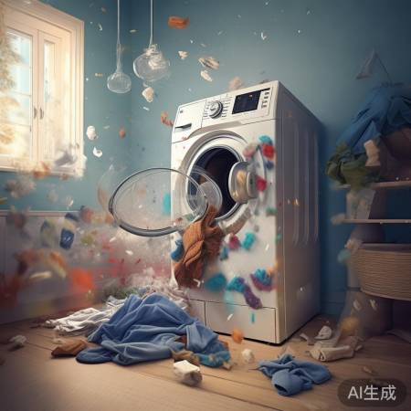 洗衣机变魔法,衣服飞舞壮观